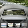 thumbnail image 6 of Front Windshield Sunshade Accordion Folding Style Auto Shade for Car Truck SUV Van Blocks UV Rays Sun Visor Protector Easy Setup Keeps Your Vehicle Cool - 55 x 30 inches, 6 of 8