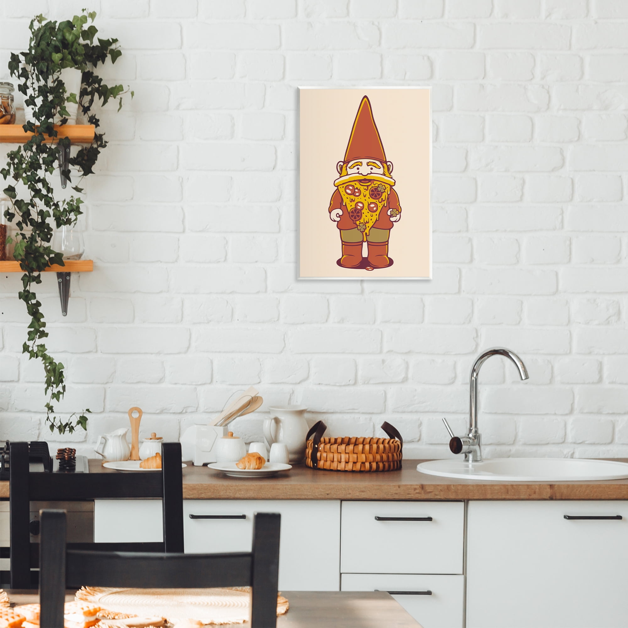 Stupell Industries Happy Pizza Gnome Wall Plaque Art, design by Tobe Fonseca