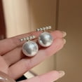 thumbnail image 3 of Yesbay 1 Pair Ear Studs  Elegant Nonallergic High Gloss Faux Pearl Women Earrings Jewelry Accessories, 3 of 11