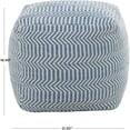 thumbnail image 3 of DecMode Blue Fabric Pouf, 3 of 9