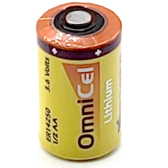 OmniCel ER14250 3.6V 1/2AA Lithium Standard Battery Button Top AMR Backup
