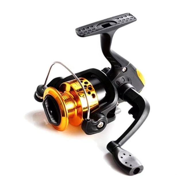 Naiovety Carrete giratorio de pesca, accesorios portátiles plegables para aparejos Baitcast Pescar Amarillo