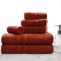 BNM Ultra-Soft Cotton 6 Piece Assorted Towel Set, Maroon