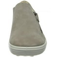 thumbnail image 2 of ECCO Women's Soft 7 Side Zip Sneaker, Warm Grey Nubuck, 10-10.5, 2 of 6