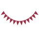 thumbnail image 1 of Banderín triangular de 280 x 170 cm, banderín decorativo a cuadros, banderín para fiestas (rojo y negro), 1 of 7