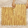 thumbnail image 7 of Yes4All 12 pcs Interlocking Exercise Foam Mats, Cover 12 Sqft, 7/16" Thick - Oak Wood Color, 7 of 7