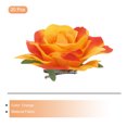 thumbnail image 3 of Uxcell 20 Pcs Rose Flower Hair Clips 4 Inch Flower Hair Pins Flower Brooch for Women Hair Accessories Orange, 3 of 5