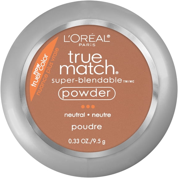 L'Oreal Paris True Match Super Blendable Oil Free Makeup Powder, Cappuccino, 0.33 oz