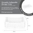 thumbnail image 2 of Simplify 4LT Collapsible Plastic Storage Crate in White, 2 of 8