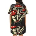 thumbnail image 3 of Lsque Red Mushrooms Women's Short-Sleeved Pajama Set - 2 Piece Soft and Lightweight Sleepwear Set-Large, 3 of 9
