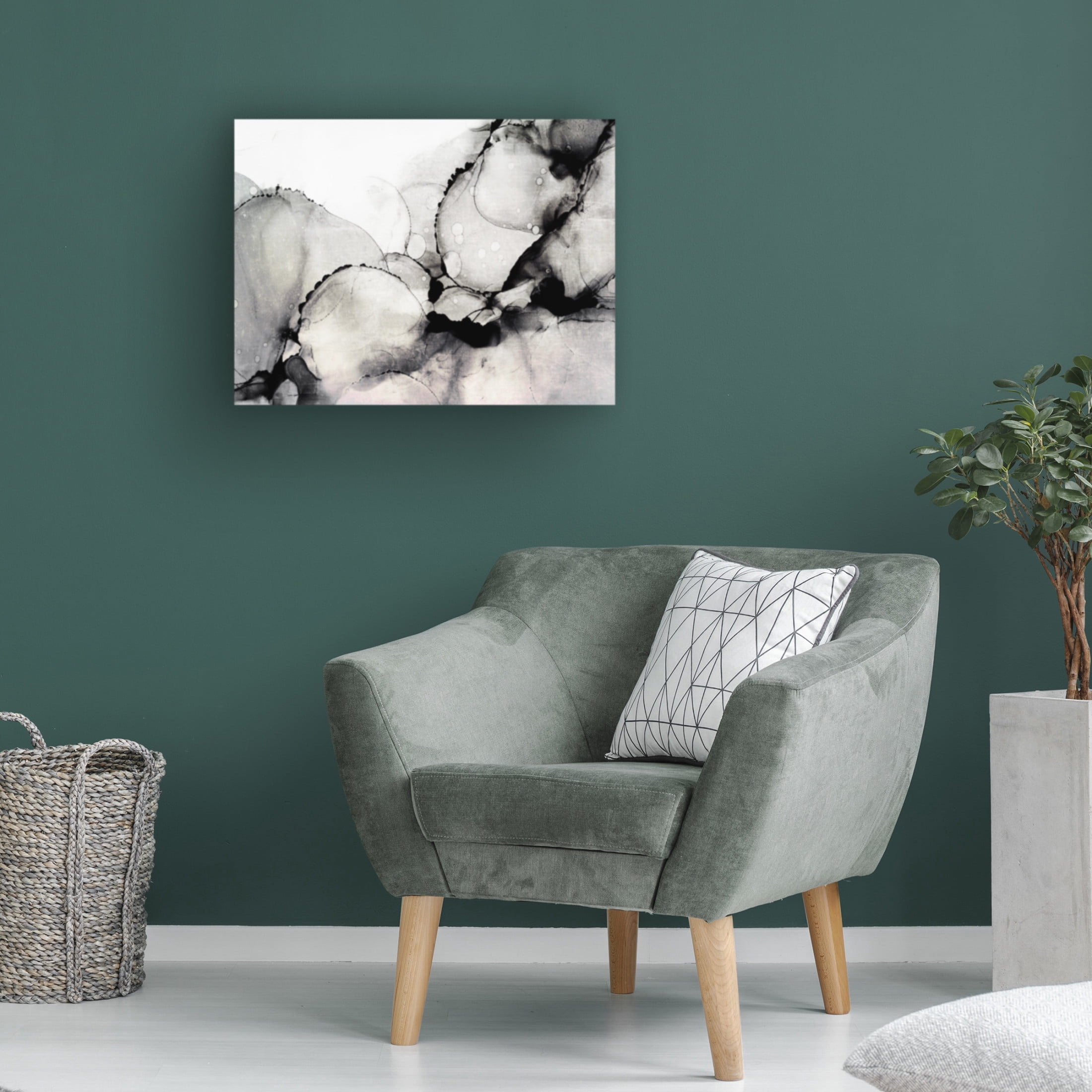 Canvas Wall Art - Tom Quartermaine 'Dark Moody Abstract Alcohol Ink' Wall Art for Living Room, Bedroom, or Office Décor by Trademark Fine Art - 19 x 14 Inches