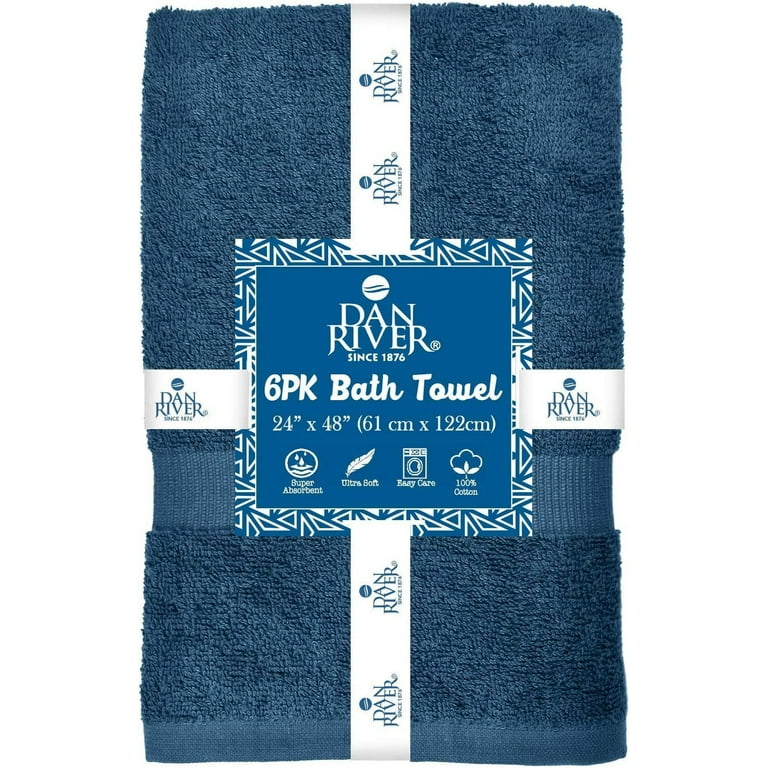 DAN RIVER 100% Cotton Bath Towel Set Pack of 4| Soft Large Bath Towel|  Highly Absorbent| Daily Usage Bath Towel| Ideal for Pool Home Gym Spa  Hotel
