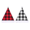 thumbnail image 4 of Naiovety Gorro de Navidad interesante estilo Simple tocado decoración fiesta suministros adultos niños Navidad Plaid gorras disfraz ropa Prop Kits de decoración para fiestas Gris Naiovety HA070264-02, 4 of 6