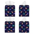 thumbnail image 2 of Naloa Sea Jellyfish Tissue Box CoverLeather Tissue Holder Square Facial Tissue Case Facial Paper Organizer Dispenser for Bathroom, Vanity Countertop, Tabletop, Car, 2 of 8