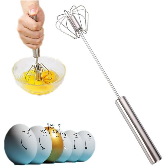 Newness Stainless Steel Whisk Blender for Home - Versatile Tool for Egg Beater, Milk Frother, Hand Push Mixer Stirrer - Kitchen Utensil for Blending, Whisking, Beating & Stirring(10inch)