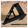 thumbnail image 1 of 3D Multi-Angle Woodworking Square Protractor, Aluminum Alloy Miter Triangle Ruler T-Type Scriber ,Precise Clear, 1 of 7