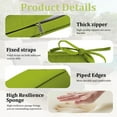 thumbnail image 5 of Snubbull 2 Pack Outdoor Chaise Lounge Cushions, with High-Density Foam, Ties Waterproof & Fade Resistant for Lawn and Pool Lounge Chairs, 72x21x4 inch, Grass Green, 5 of 6
