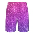 thumbnail image 6 of Disketp Men'S Swim Trunks Hawaiian Breathable Surf Beach Swimsuits Mesh Lining Beach Shorts With Pockets-Pink Purple Glitter, 6 of 9