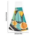 thumbnail image 6 of Yayeee Kitchen Hanging Hand Towels Set of 2 with Loop Bathroom Absorbent Tie Towel, Orange Glasses, 6 of 7