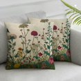 thumbnail image 3 of Sage Green Floral Plant Pillow Covers , Spring Wildflower Plant Throw Pillow Covers Farmhouse Floral Outdoor Decorative Pillows for Couch Home Sofa Living Room, 3 of 7