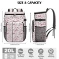 thumbnail image 3 of Travel Cooler Bag - Red Football Event Elements Pattern Camping Beer Cooler Backpack with Bottle Opener- Waterproof Insulated Picnic Backpacks - Cooler Bag for Beach, 3 of 6
