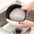 thumbnail image 1 of EGNMCR Kitchen Food Pan Clip-On Snap Strainer Clip Colander Liquid Separate Silicone Colander, 1 of 2