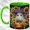 Green, variant on Witch Ghost Coffee Mug, Sunflower Pumpkin Mug, Ceramic 11 oz