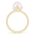 thumbnail image 2 of ANGARA Trillium Japanese Akoya Cultured Pearl Solitaire Ring in 14K Yellow Gold for Women | June Birthstone, Birthday, Anniversary, Jewelry Gift for Women | Pearl Ring, 2 of 8