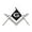 Silver, variant on Masonic Car Emblems Decal for Auto Truck Motorcycle Car Bikes Easy Installation