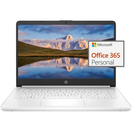 HP 14" Ultral Light Laptop for Students and Business, Intel Quad-Core, 8GB RAM, 192GB Storage(64GB eMMC 128GB Ghost Manta SD Card), 1 Year Office 365, USB C, Win 11 S