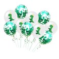 thumbnail image 3 of 10 Uds Globo de Látex Globo de Aire Decoración de de Confeti para Habitación de Niños Y Guardería 5 dinosaurios 5 lentejuelas verdes, 3 of 9