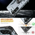 thumbnail image 3 of ELEHOLD Heavy Duty Rugged Case for Samsung Galaxy A15,360° Rotation Ring Holder Kickstand Function Anti-Slip Work with Magnetic Car Mount Shockproof Protective Case for Galaxy A15,Gray, 3 of 7