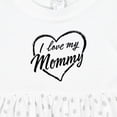thumbnail image 4 of Inktastic I Love My Mommy in Black Chalk Heart Girls Baby Dress, 4 of 5