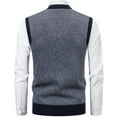thumbnail image 4 of SAATLERI Mens Sweater Vest Casual Lined Plaid Vest V-Neck Sleeveless Pullover Knitwear Fleece Vests Loose Fit Fall Winter Tops, 4 of 4