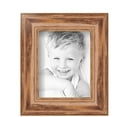 thumbnail image 2 of ArtToFrames 4" x 5" Honey Picture Frame, 4x5 inch Brown Wood Poster Frame (WOM-4085), 5 Pack, 2 of 7