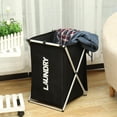 thumbnail image 4 of Laundry Basket Laundry Hamper Dirty Clothes Hamper Large Laundry Storage Hamper for Home 15''X15''X22" Folding, 4 of 19