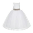 thumbnail image 2 of Ekidsbridal White Floral Lace Flower Girl Dress Wedding Mini Bridal Gown Formal Photoshoot Father Daughter Dance LG7noFT 4, 2 of 3