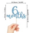 thumbnail image 3 of Cake Topper MYAMPED 6 Meses Azul con Brillo para Fiesta de Bebé, 3 of 7
