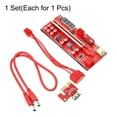 thumbnail image 3 of Unique Bargains PCI-E 1X to 16X Graphics Card Express Extender Riser Adapter Card with Power Cord USB3.0 6P Interface, 3 of 5