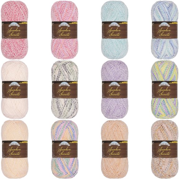 JubileeYarn Sunken Secrets Yarn - Worsted Polyester - 100g/Skein - Surprise Pack - 4 Skeins