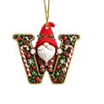 thumbnail image 2 of romoty Personalized Christmas Letter Ornaments, Cute Gnome Kitten Initial Pendants, 2D Flat Acrylic Monogram Tree Car Mirror Decor, 2 of 6