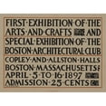 thumbnail image 2 of Anonymous 14x11 Gold Ornate Wood Frame and Double Matted Museum Art Print Titled - First Exhibition of the Arts and Crafts and Special Exhibition of the Boston Architectural Club (1897), 2 of 4