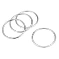 thumbnail image 1 of 4 Piezas de Hebilla O Ring de 1.6 Pulgadas (40 mm) O-Rings de Aleación de Zinc Tono Plateado para Accesorios de Hardware, Bolsos, Cinturones, Manualidades DIY, 1 of 3