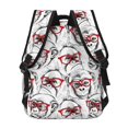 thumbnail image 4 of Kdxio Monkey Pattern Casual Student Backpack Lightweight Daypack Laptop Compartment Travel School Ergonomic Canvas Multi Pocket Design-One Size, 4 of 5