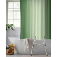 thumbnail image 2 of Split Shower Curtain for Transfer Bench, Green Ombre Fabric Shower Curtains for Bathroom, Modern Gradient Abstract Art Tub Sliding Transfer Bench Waterproof Bath Curtains 72"x78", 2 of 9
