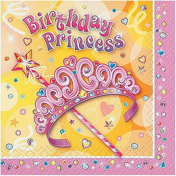Pretty Princess Party Lunch Napkins, 16ct