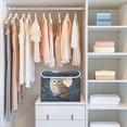 thumbnail image 6 of Storage Box With Lid 16.5x12.6x11.8In Foldable Stacked Household Storage Box Moon Owl, 6 of 7