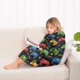 thumbnail image 4 of Colorful Controllers Games Stars Black Pattern Blanket Hoodies for Kids 6-13YR Oversize Wearable Blanket Hoodies for Boys Girls Teens, 4 of 7