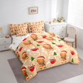 thumbnail image 3 of jejeloiu Cartoon Snowmen Biscuit Bedding Comforter Set 7pcs,Merry Xmas Queen Bedding Sets,Happy Christmas Queen Sheet Sets For Teens,Luxury Bedroom Decor Reversible, 3 of 8