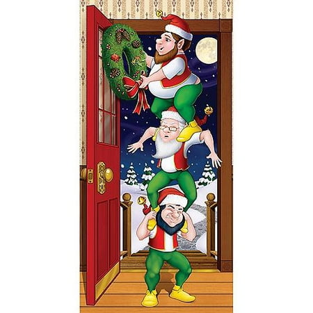 Beistle Elves Door Cover Indoor/Outdoor Christmas Party Decoration 30"x5'